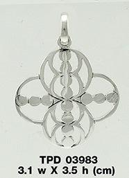 Energy Sterling Silver Hollow Pendant TPD3983 - Jewelry